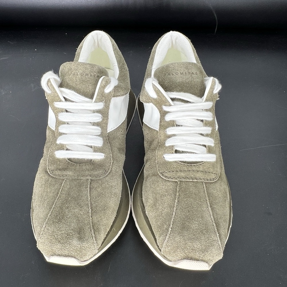 NWOB Paloma Barcelo Palomitas Green Suede‎ Sneakers Size 9 New